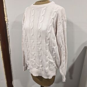 Women's Cable Knit Sweater - Cream